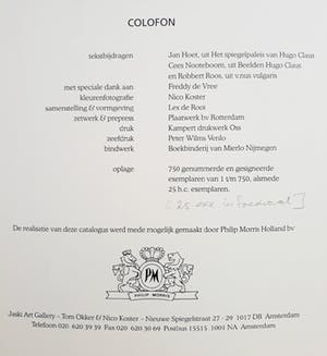 Hugo Claus - Speciale uitgave met gesigneerde en genummerde zeefdruk kopen? Bied vanaf 1!