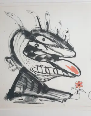 Lucebert - Monster met meisjes - uit de KPN collectie kopen? Bied vanaf 165!