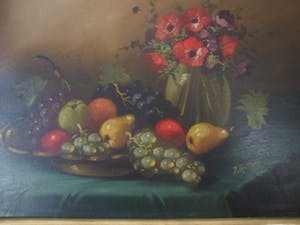 Tilly Moes - Stilleven: bloemen en fruit kopen? Bied vanaf 35!