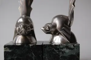 Gaston Rischmann - Art deco boeksteunen - kubistische vogels kopen? Bied vanaf 650!