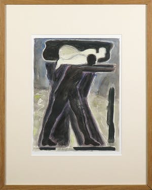 Yvan Theys - Gouache, La Luna - Ingelijst kopen? Bied vanaf 200!