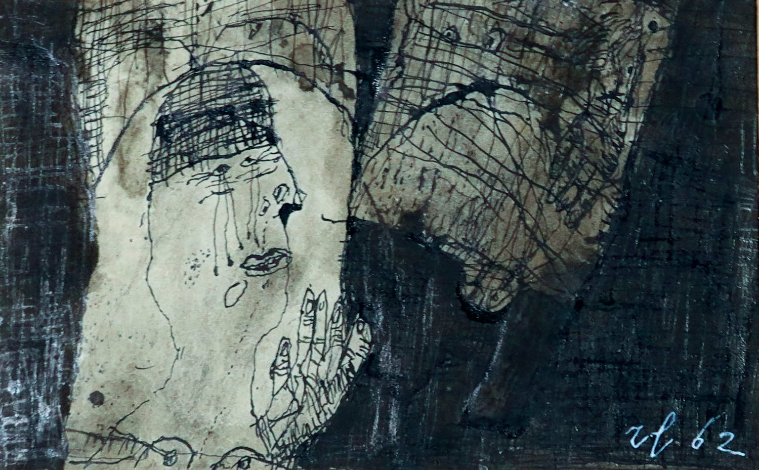 Reinier Lucassen - Inkttekening, Zonder titel kopen? Bied vanaf 1!