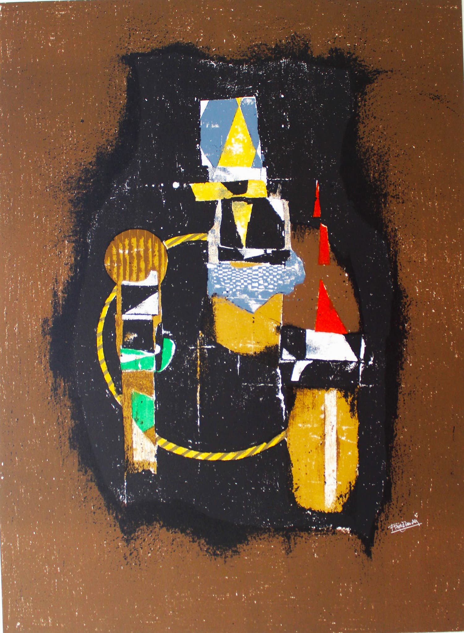 Johnny Friedländer - Lithographie in Farbe - signiert verkocht voor € 50!