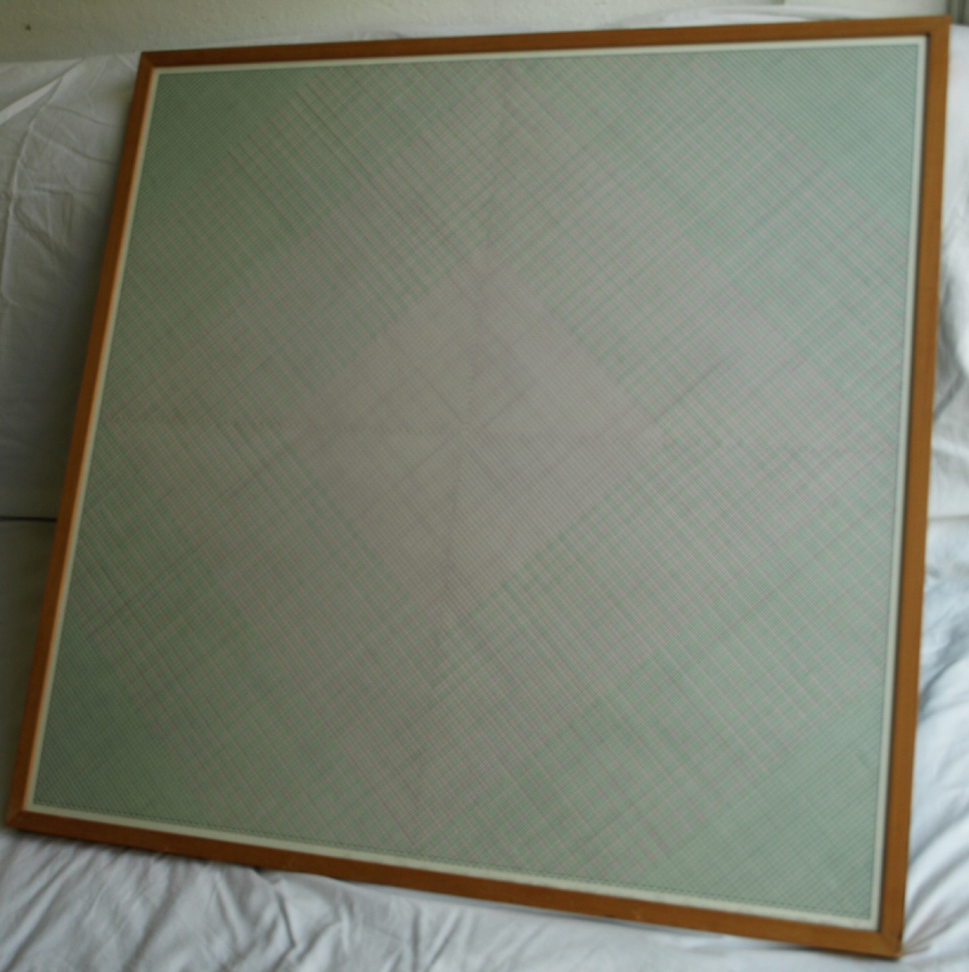 Arnold Pander - Tekening , Overgang van violet naar groen - ingelijst – 1976 kopen? Bied vanaf 1!