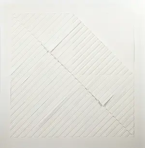 Andre van Lier - Kunststofreliëf op karton, Omklappen binnen een vierkant III - Ingelijst kopen? Bied vanaf 1!