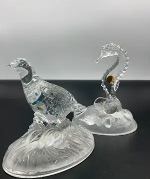 Cristal d’Arques - 2 Cristal D'Arques, Clear Lead Crystal figurines - MINT! kopen? Bied vanaf 25!