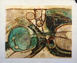 Jack Harden - Gemengde techniek op board, De paludische verdediger - Ingelijst kopen? Bied vanaf 60!