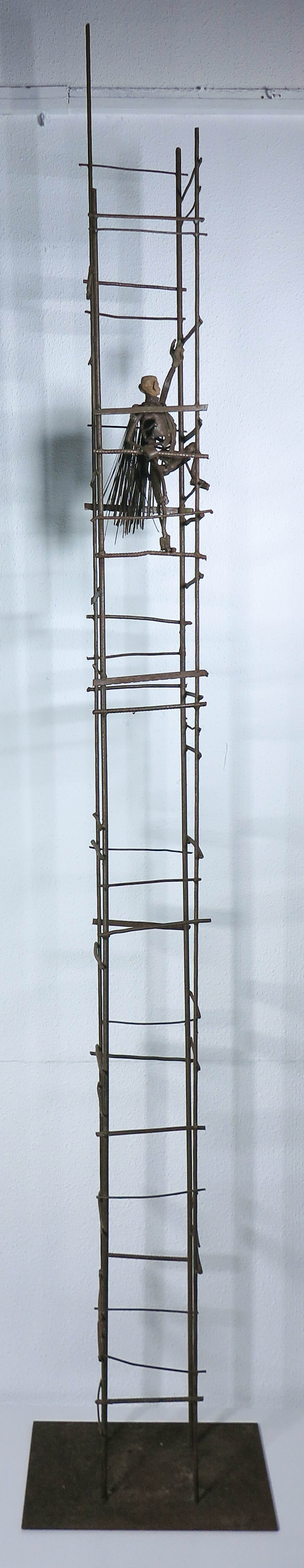 Jan Verschueren - Zeer groot beeld van schroot en terracotta, Klomopkolom kopen? Bied vanaf 750!