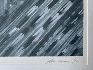 AcheterJeroen Henneman - kleurenzeefdruk | 'Langs de Rijn' | 1995? Enchérissez de 180!