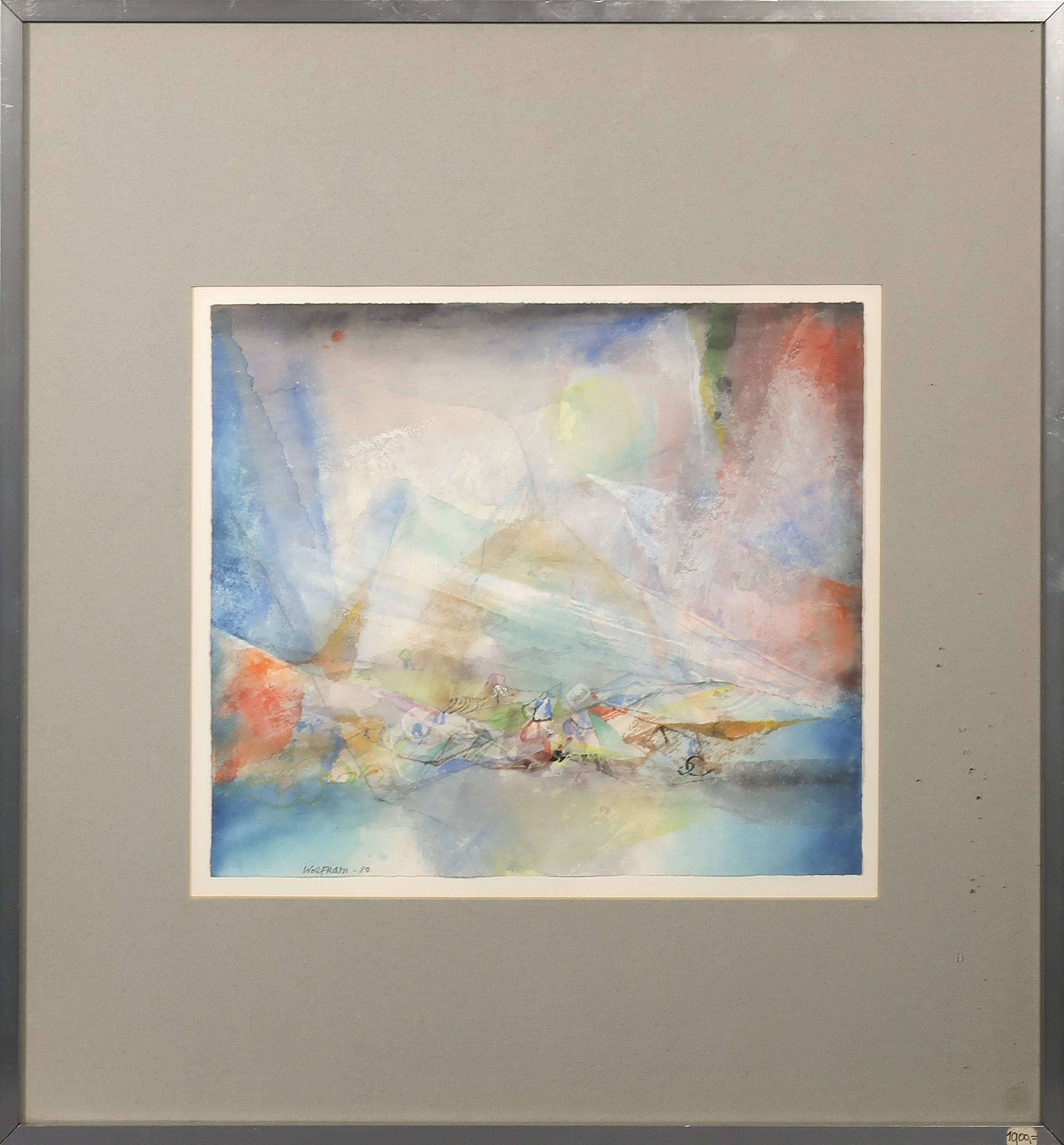 Wolfram Aichele - Aquarel, Zonder titel - Ingelijst kopen? Bied vanaf 1!