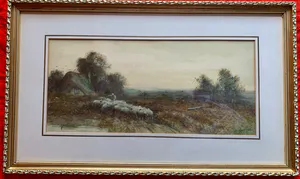 Frederick Hines - landelijk Victoriaans schilderij van schaapskudde kopen? Bied vanaf 145!