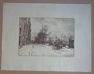 Johan Hendrik van Mastenbroek - PERSONAGES IN DE STAD / ZW-W LITHO / 50x65cm / SIG / 1938 kopen? Bied vanaf 25!