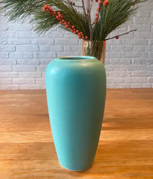 Scheurich Keramik - Turquoise West Germany vaas, Model 750 -20, 1970s kopen? Bied vanaf 25!