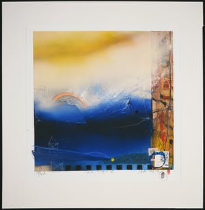 Theo Koster - Pigmentdruk en collage en verf, Seascape (Tweeluik) kopen? Bied vanaf 1!