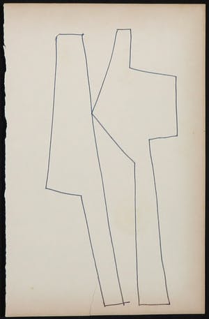 Siep van den Berg - Inkttekening, Abstracte voorstelling kopen? Bied vanaf 1!