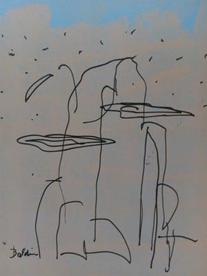 Ahmad Baldin - Zonder titel - AQUAREL - twee kunstwerken compleet met gesigneerd boek. kopen? Bied vanaf 75!