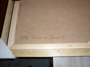 Ronald Boonacker - met Acrylverf opgehoogde Zeefdruk op paneel in fraaie baklijst kopen? Bied vanaf 185!