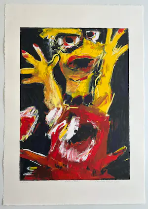 Charlotte Molenkamp - handgesigneerde zeefdruk | 'Dansend Kind' | 1993 kopen? Bied vanaf 1!