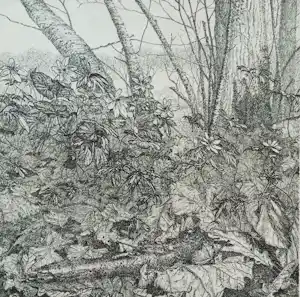 Reinder Homan - Landschap met bloemen in de berm vendu pour 60€ !