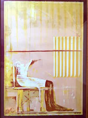 Gerti Bierenbroodspot - 'Saqqara" - Zeefdruk, Ingelijst verkocht voor € 125!