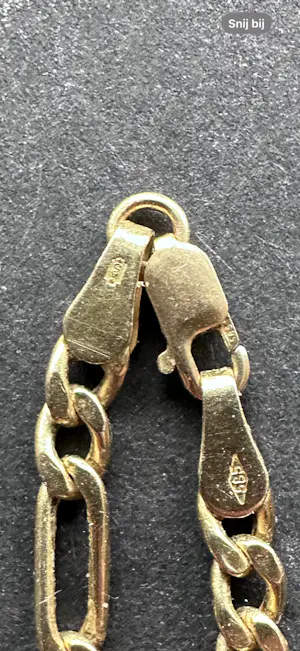 Gouden figaro schakel collier kopen? Bied vanaf 575!