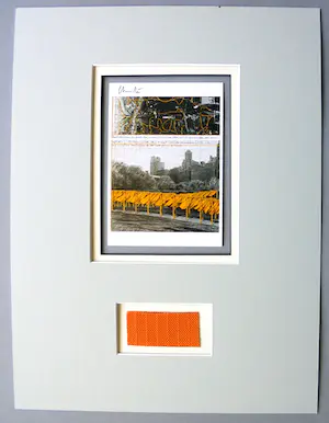 Christo - Project for Central Park NYC " The Gates " - artcard handgesigneerd in pptout kopen? Bied vanaf 1!
