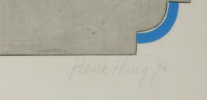 Henk Huig - Ets, Zonder titel - Ingelijst kopen? Bied vanaf 35!