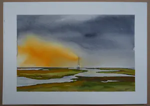 Franklin Meijer - Terschelling - 4 x aquarel studies kopen? Bied vanaf 69!