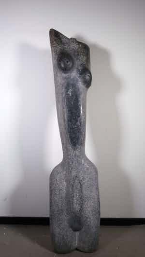 Manuel Fuentes Estrada - Natuursteen, Staand naakt (Zeer zwaar!) verkocht voor € 250!