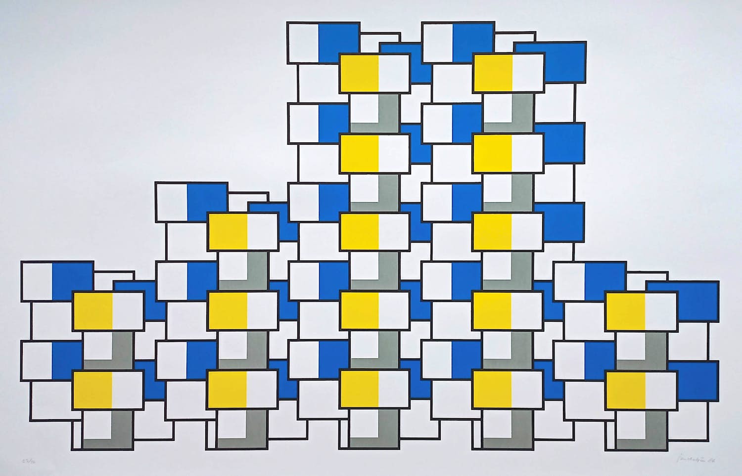 Joost Baljeu - Structures, zeefdruk (groot) kopen? Bied vanaf 150!