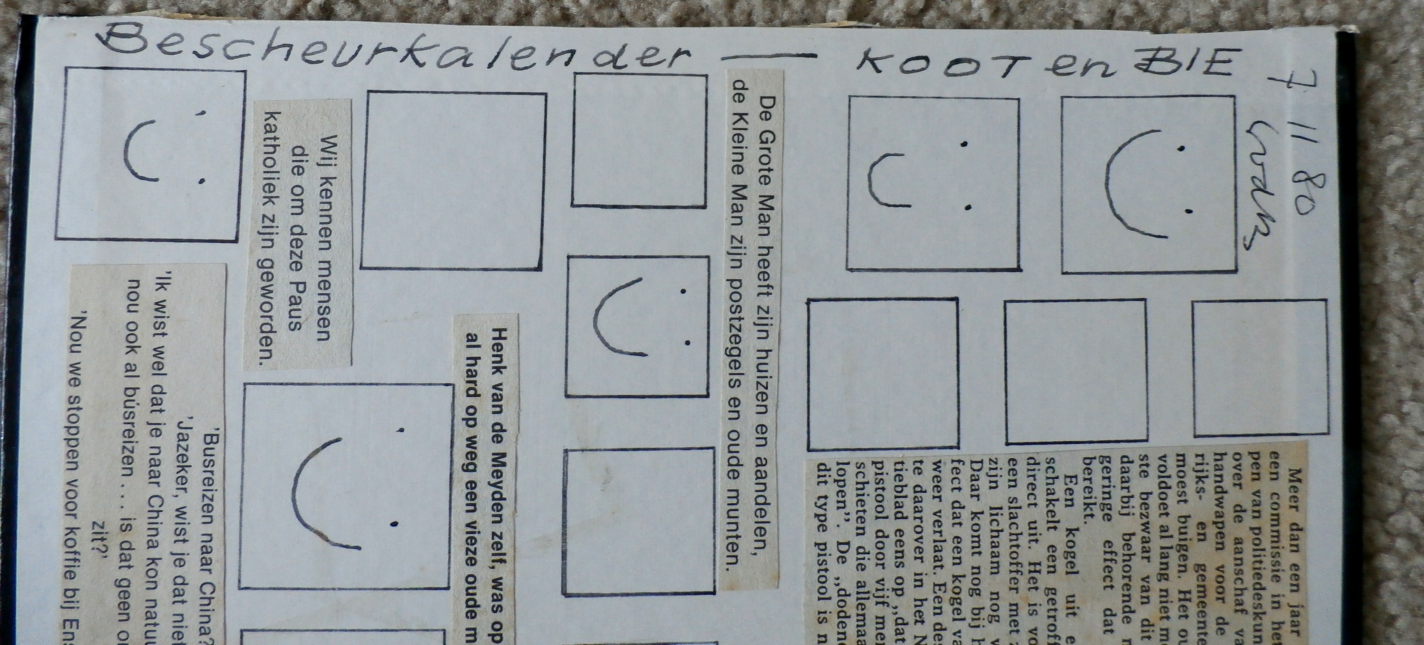 Siep van den Berg - pentekening/collage - 1980 kopen? Bied vanaf 45!