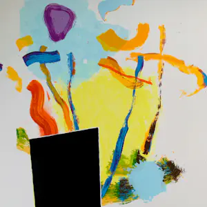 Bert van Gulik - Compositie met zwart vlak kopen? Bied vanaf 24!