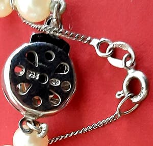 Curiosa - 50 mm echte parels met zilveren sluiting - Collier kopen? Bied vanaf 1!