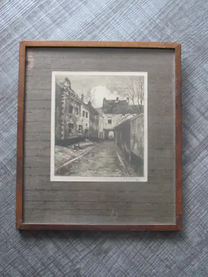 Han Jelinger - stadsgezicht (Maastricht?) kopen? Bied vanaf 40!