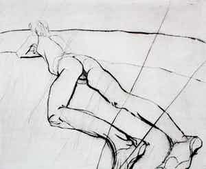 Hans Abbing - Ets: Naakt - 1983 verkocht voor € 55!