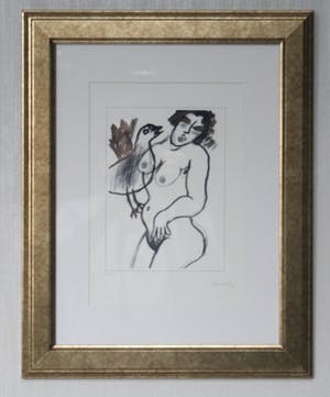 Corneille - Naakte vrouw met vogel kopen? Bied vanaf 99!