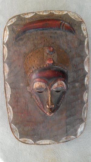 Brons (Onbekend) - Houten masker Baule Ivoorkust kopen? Bied vanaf 59!