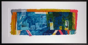Jos Verwiel - Zeefdruk, Blue print l - Ingelijst (Groot) kopen? Bied vanaf 50!
