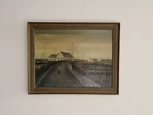 Josef Wedewer - Großes naives Ölgemälde "Schwarzer weg" berühmter Künstler - signiert kopen? Bied vanaf 590!