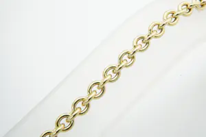 17 - Mooie 14 krt geel-gouden ronde of jasseron schakel armband - klein model kopen? Bied vanaf 380!