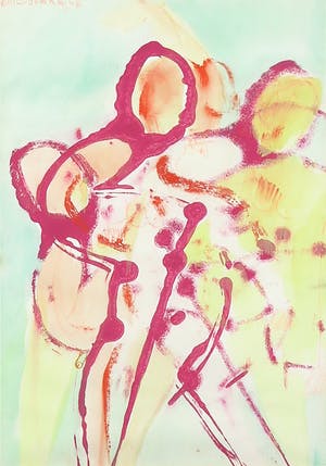 Rajne Dangova - Aquarel, Figuren - Ingelijst kopen? Bied vanaf 1!