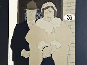 Cor Otte - grote jaren 70 kleuren zeefdruk - beperkte oplage - "Trouwen" kopen? Bied vanaf 36!