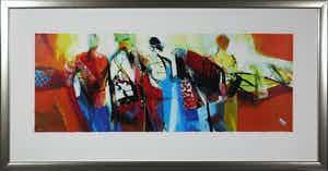 Peter Meijer - Zeefdruk, Voorbij passage - Ingelijst (Groot) verkocht voor € 50!