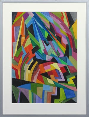 Hannah (Jeanne) Kosnick-Kloss - Gouache, Vroege Abstracte compositie kopen? Bied vanaf 1000!