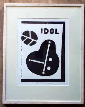 Reinier Lucassen - ingelijste zeefdruk: Idol - 2008 (nette lijst) verkocht voor € 150!