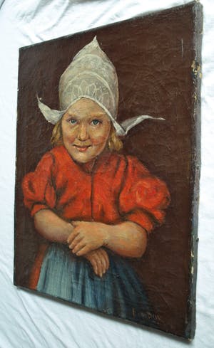 Niet of onleesbaar gesigneerd - Olieverf op doek , Zeeuws meisje ? - gesigneerd kopen? Bied vanaf 1!