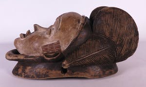 Punu - Hout, Vrouwelijk masker met wit gezicht kopen? Bied vanaf 50!