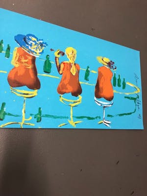 Espen Hagen - Gr Zeefdruk SIX LADIES AT THE BLUE BAR Hand gesigneerd kopen? Bied vanaf 40!