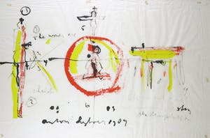 Anton Heyboer - Gemengde techniek op papier, Life is my guilt (...) - Ingelijst kopen? Bied vanaf 250!