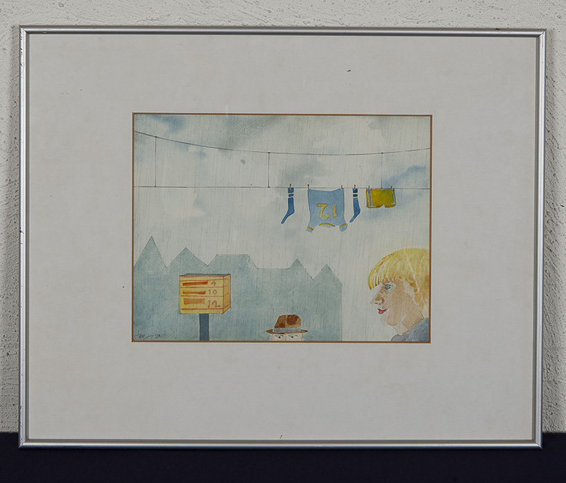 Niet of onleesbaar gesigneerd - Aquarel en potlood op papier - gesigneerd - 1978 kopen? Bied vanaf 1!